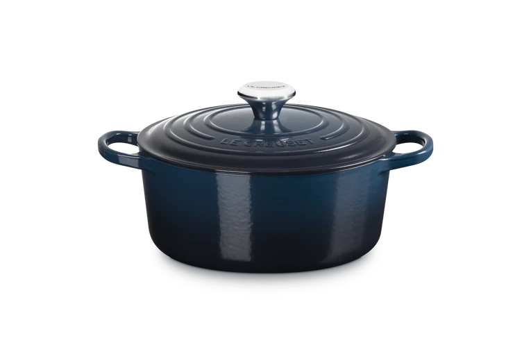 Le Creuset Signature 20cm Cast Iron Round Casserole - Nuit | 21177201294475