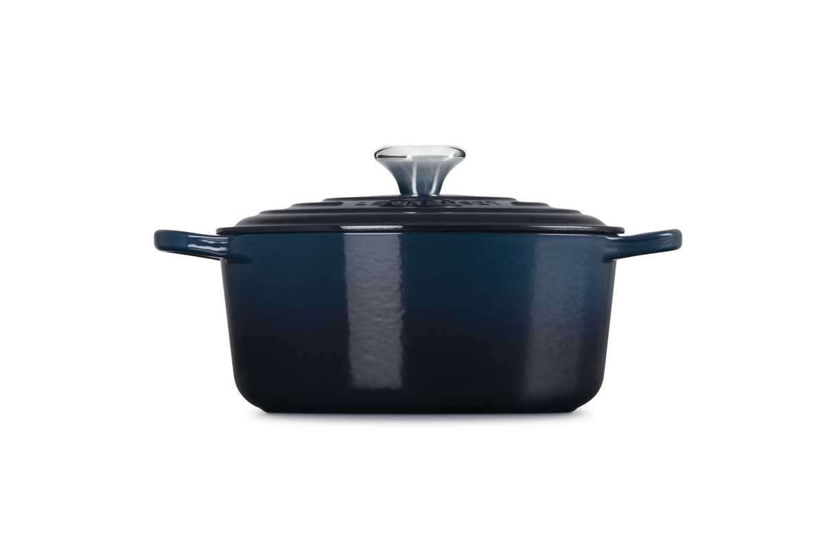 Le Creuset Signature 24cm Cast Iron Round Casserole - Nuit | 21177241294475