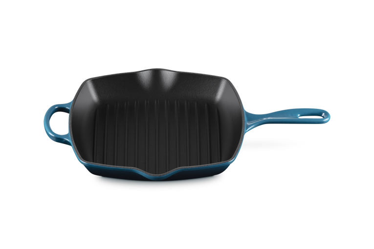 Le Creuset Signature 26cm Cast Iron Square Grillit - Deep Teal | 20183266420422