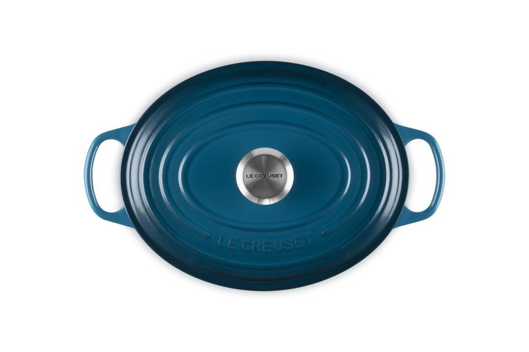 Le Creuset Signature 29cm Cast Iron Oval Casserole - Deep Teal | 21178296422430