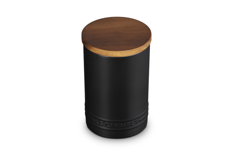 Le Creuset 770ml Stoneware Signature Storage Jar - Satin Black | 70819770000099