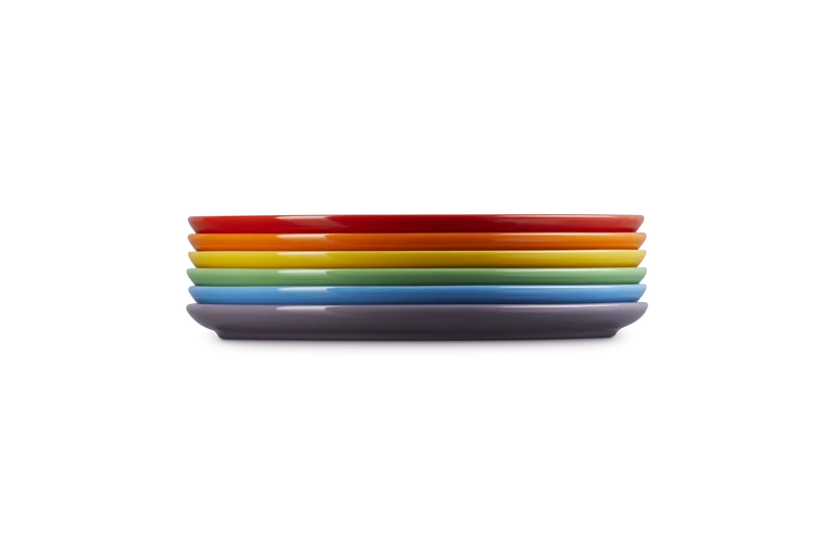 Le Creuset Stoneware Rainbow Set of 6 Dinner Plates | 79357005218000