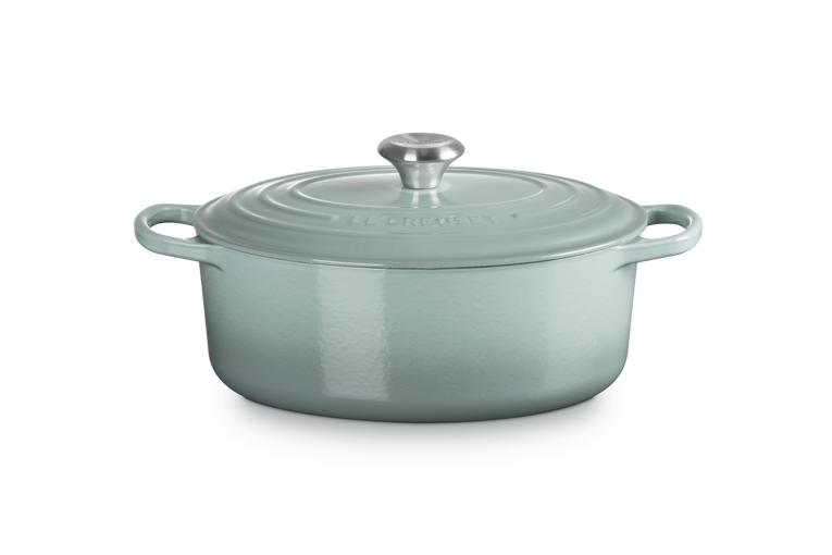 Le Creuset Signature 29cm Cast Iron Oval Casserole - Sea Salt | 21178297174430