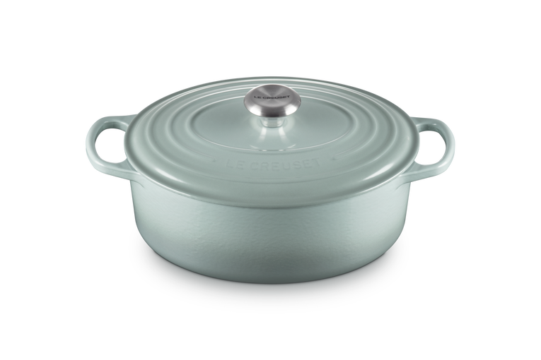 Le Creuset Signature 29cm Cast Iron Oval Casserole - Sea Salt | 21178297174430