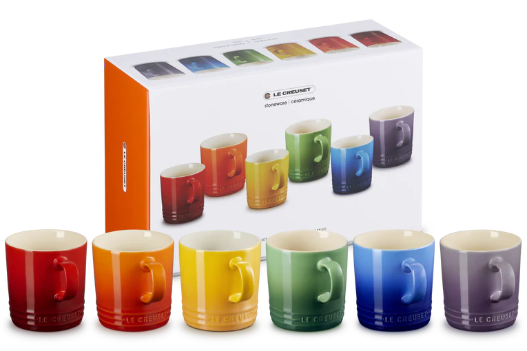 Le Creuset 320ml Stoneware Rainbow Set of 6 Mugs | 79114355219030