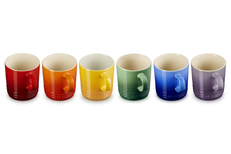 Le Creuset 320ml Stoneware Rainbow Set of 6 Mugs | 79114355219030
