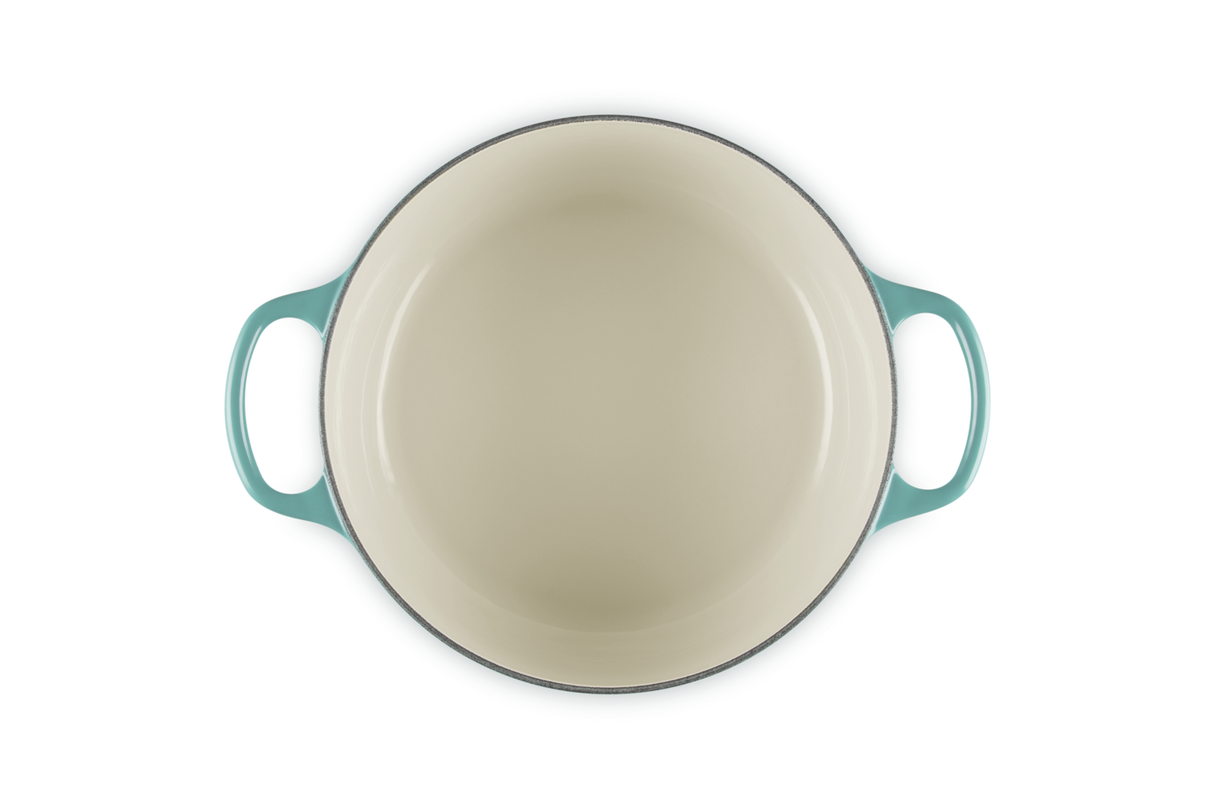 Le Creuset Signature 24cm Cast Iron Round Casserole - Bleu Riviera | 21177240994450