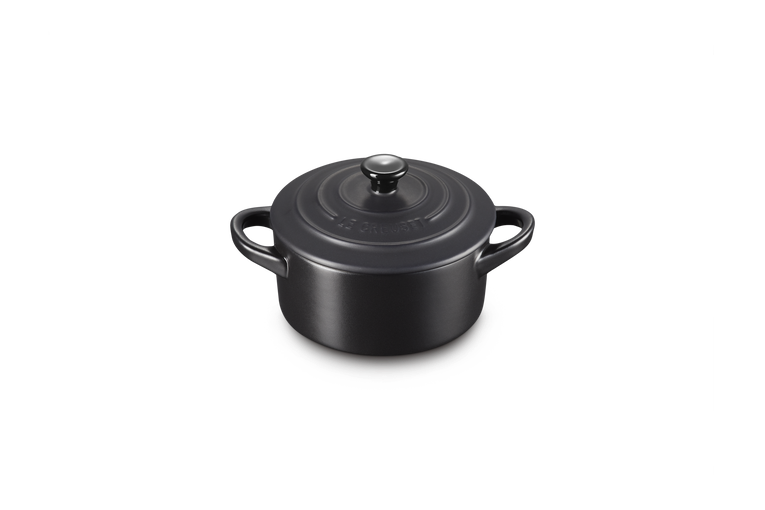 Le Creuset Stoneware 10cm Petite Casserole Dish - Satin Black | 71901100000100
