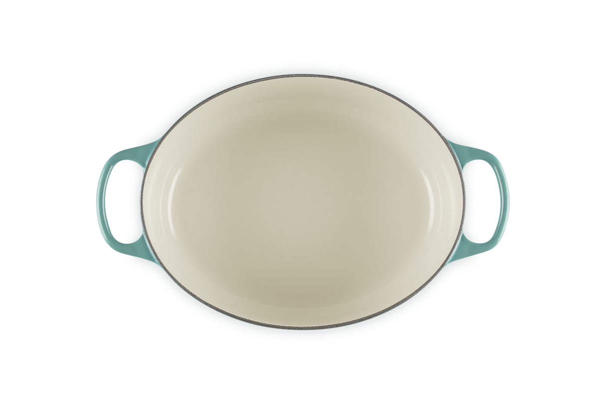 Le Creuset Signature 29cm Cast Iron Oval Casserole - Bleu Riviera | 21178290994450