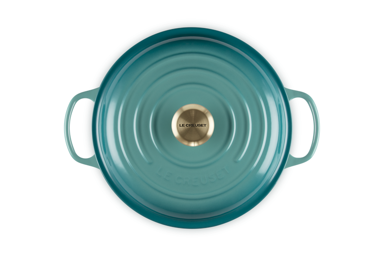 Le Creuset Signature 26cm Cast Iron Shallow Casserole - Bleu Riviera | 21180260994450