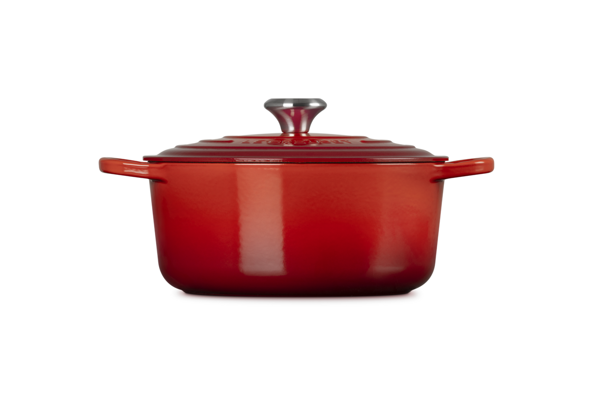 Le Creuset Signature 26cm Cast Iron Round Casserole - Cerise | 21177260602430
