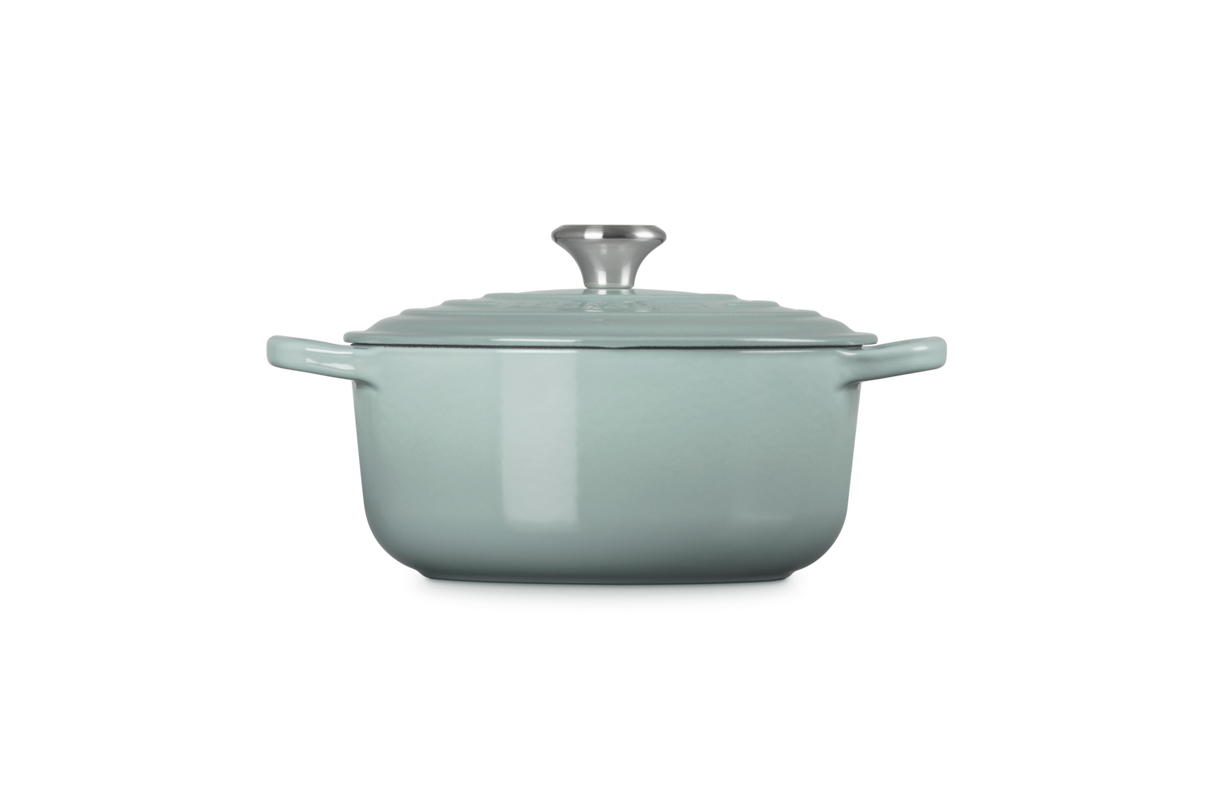 Le Creuset Signature 20cm Cast Iron Round Casserole - Sea Salt | 21177207174430