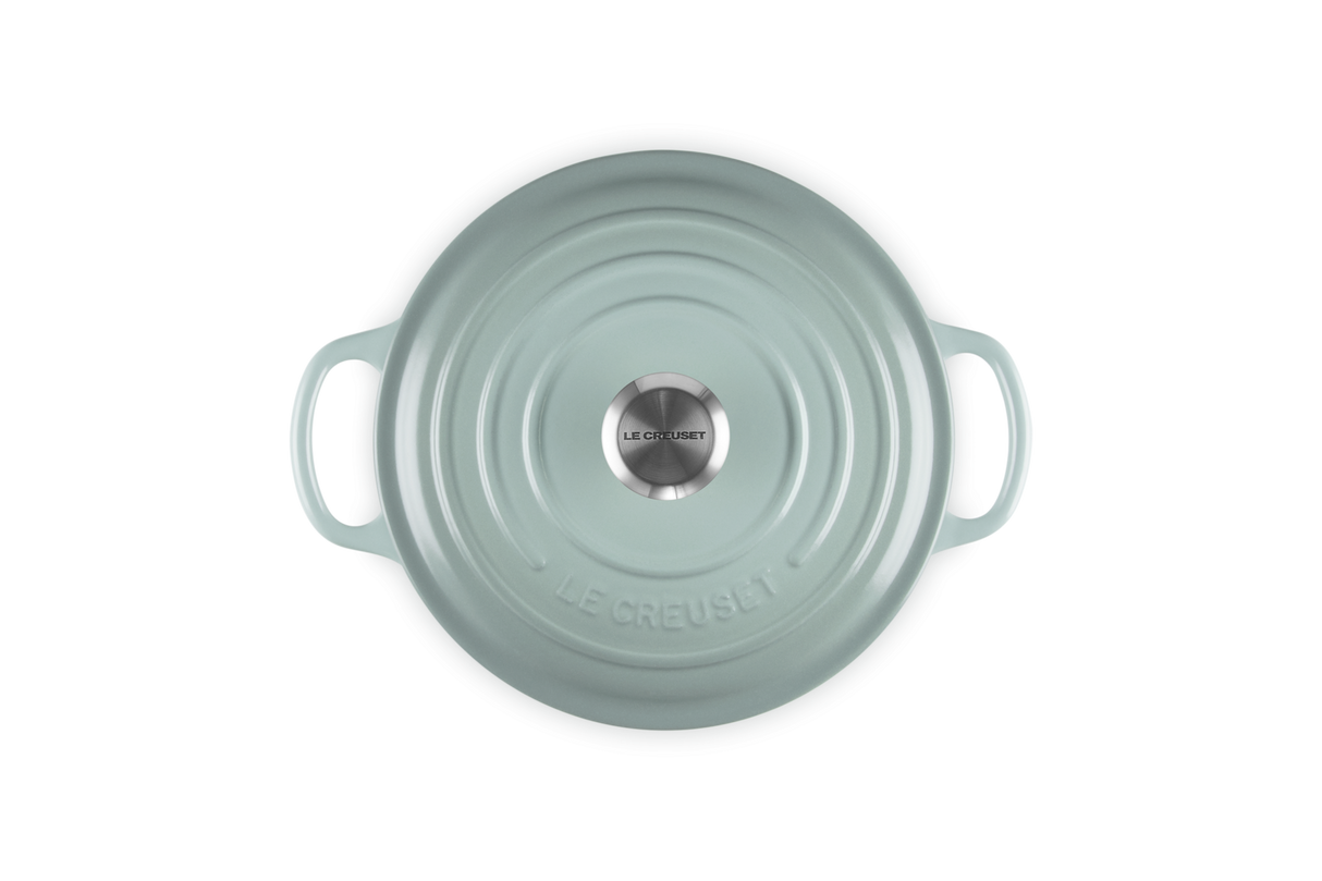 Le Creuset Signature 20cm Cast Iron Round Casserole - Sea Salt | 21177207174430