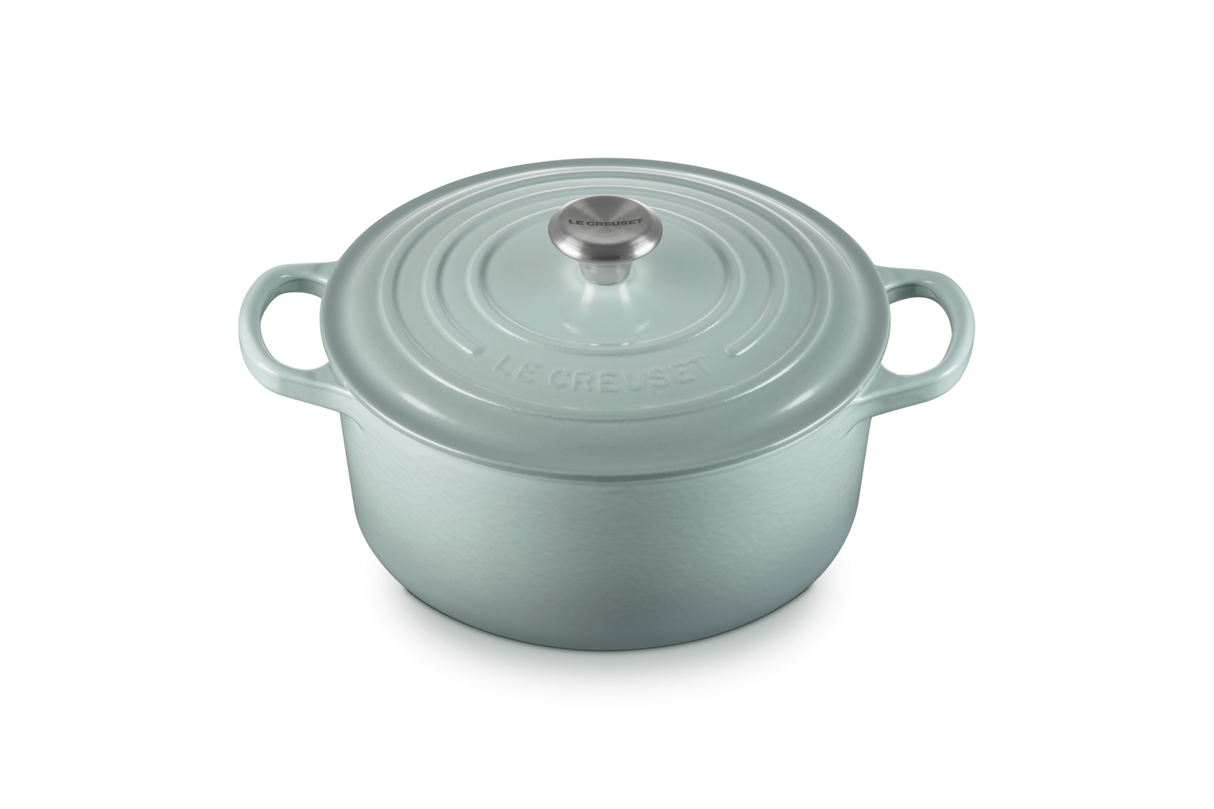 Le Creuset Signature 22cm Cast Iron Round Casserole - Sea Salt | 21177227174430