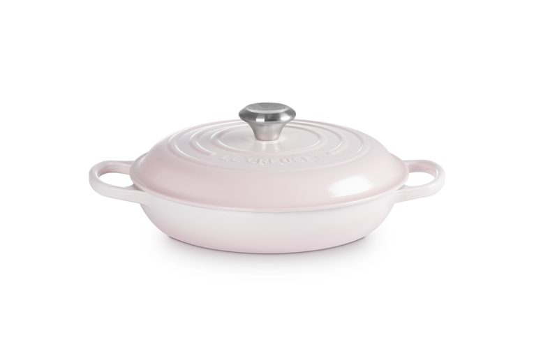 Le Creuset Signature 26cm Cast Iron Shallow Casserole - Shell Pink | 21180267774430