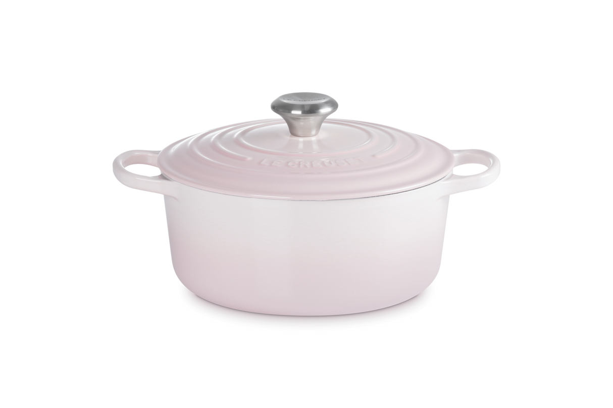 Le Creuset Signature 24cm Cast Iron Round Casserole - Shell Pink | 21177247774430