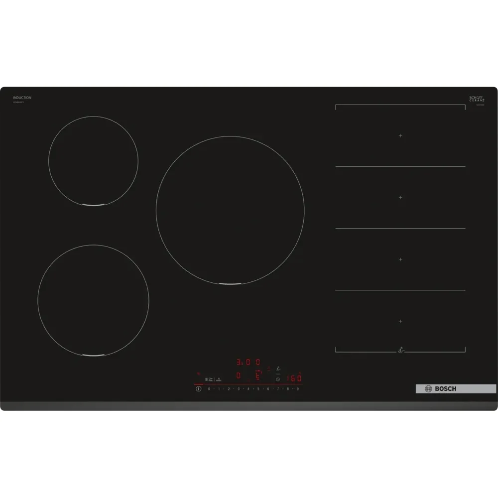 Bosch Series 6 80cm flex induction hob, top view