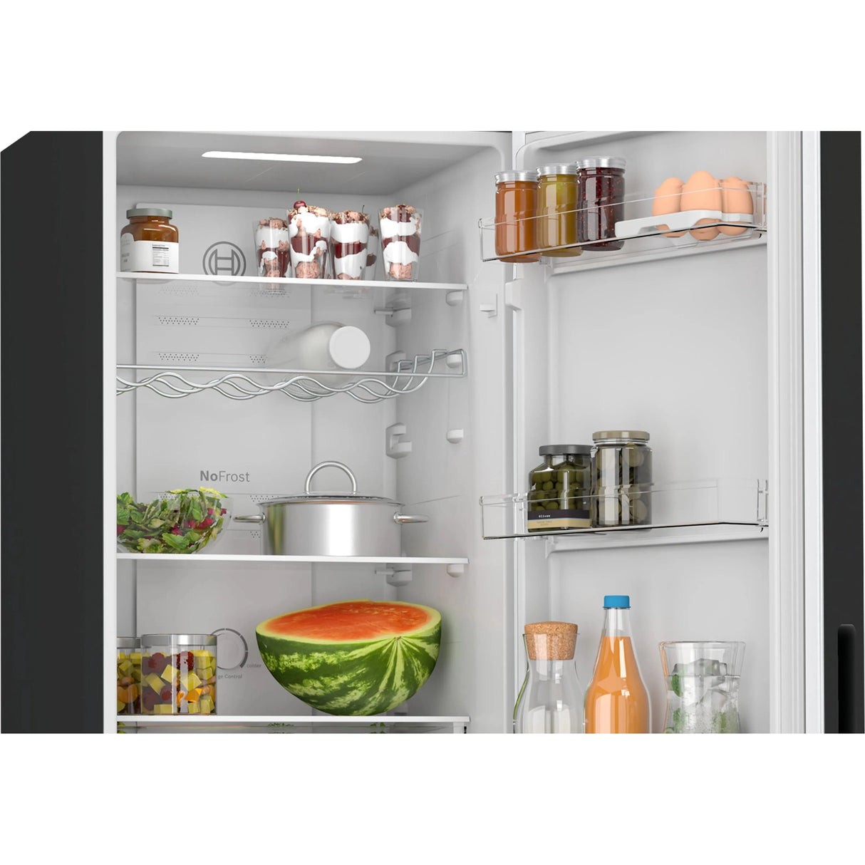 Bosch Series 2 50:50 Fridge Freezer 183x55 Black KGN27NBEAG