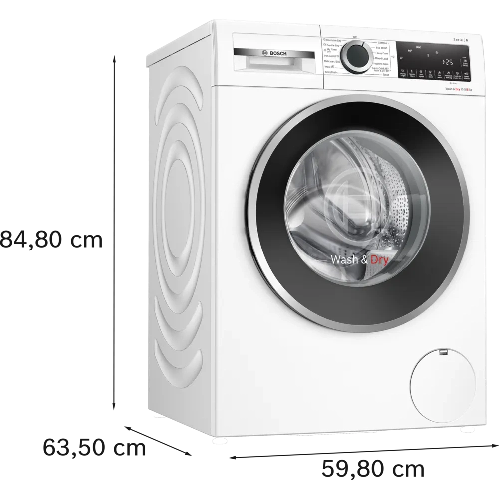 Bosch Series 6 10.5kg&6kg Washer Dryer White WNG25401GB