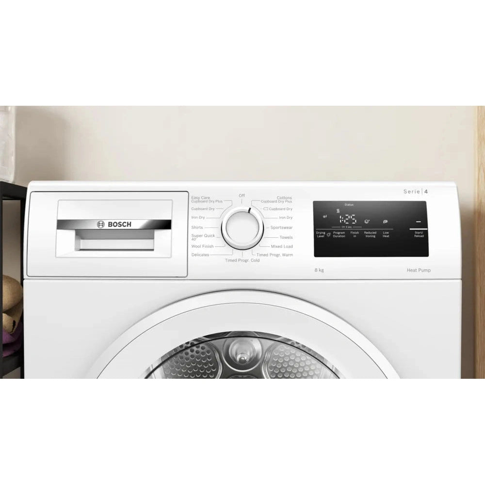 Bosch Series 4 8kg Heat Pump Dryer White | WTH85225GB