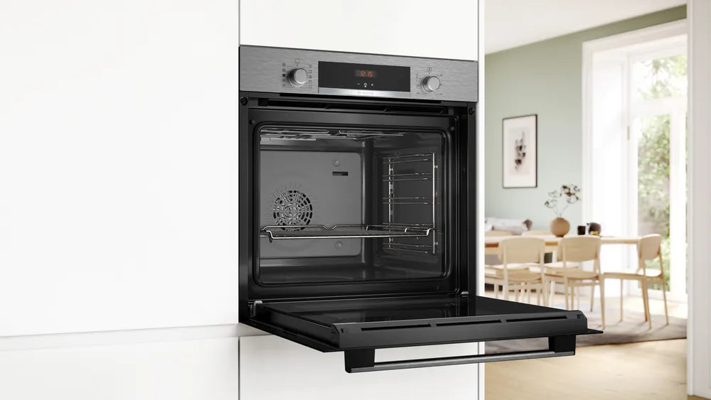 Bosch oven installed in kitchen cabinetry