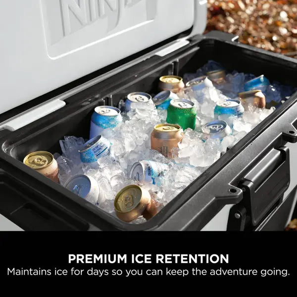 Ninja FrostVault 65QT/61L Wheeled Cooler with Dry Zone - Cloud White | FB265EUUKWH