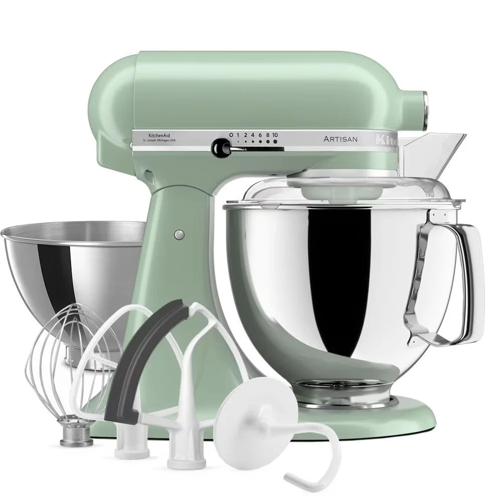 KitchenAid Mixer Tilt-Head 4.8L Artisan With Accessories - Pistachio | 5KSM175PSBPT