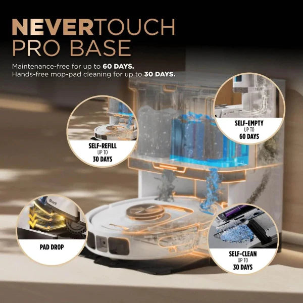 Shark PowerDetect NeverTouch Pro 2-in-1 Robot Vacuum Cleaner - White | RV2800ZEUKWH