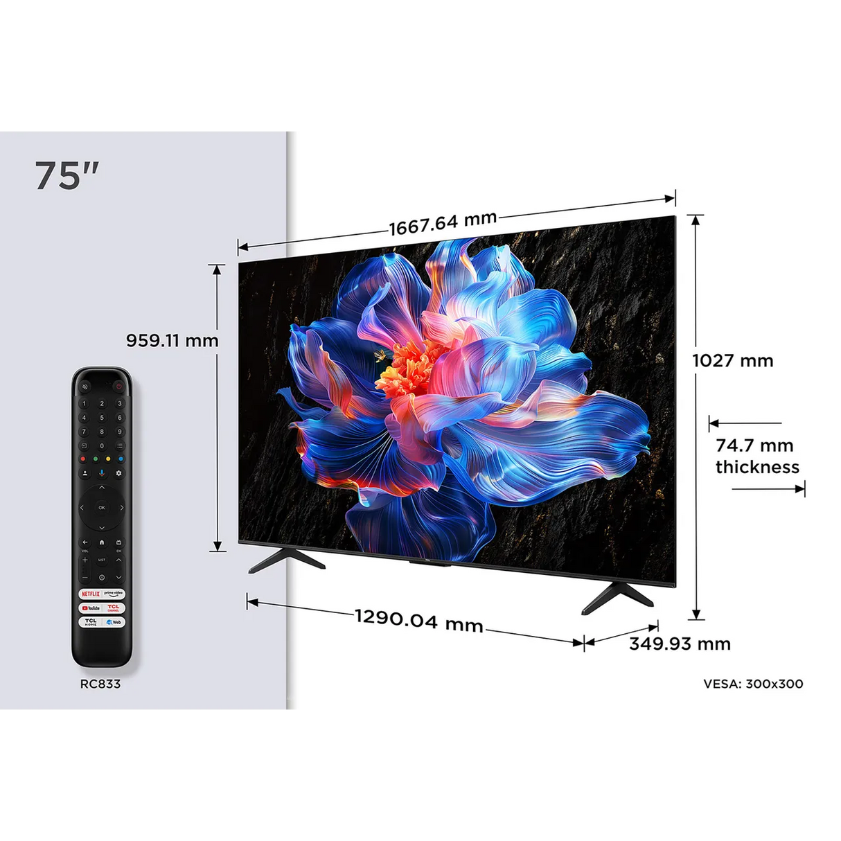 TCL V6C 75" 4K Ultra HD Smart Google TV | 75V6C