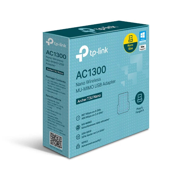 TP Link AC1300 Nano Wireless MU-MIMO USB Adapter | T3UNANO