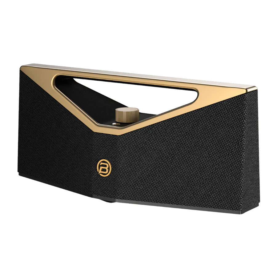 Bugani Brief Pro Portable Bluetooth Speaker with Hi-Res Audio - Black & Gold | BS12303