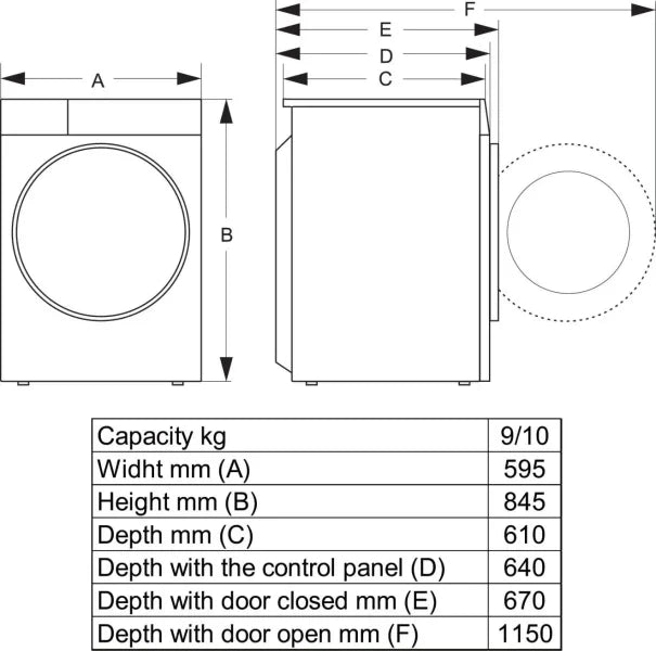 Hisense 5S Freestanding Heat Pump 9kg Tumble Dryer | DH5S902BB