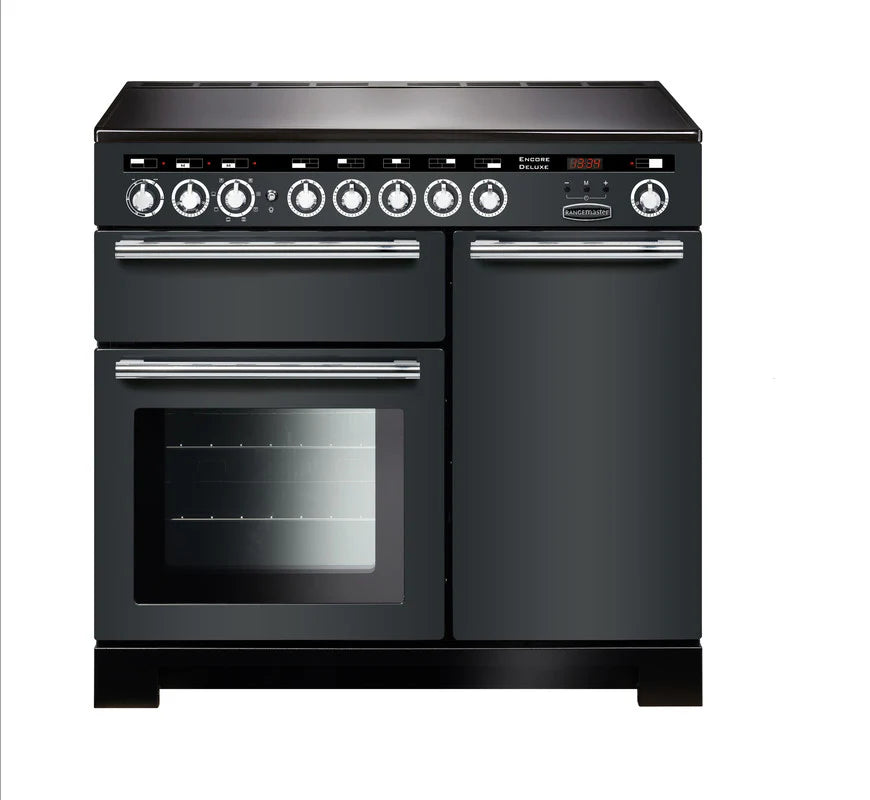 Rangemaster Encore 100cm Induction Range Cooker - Slate & Chrome | EDL100EISL/C