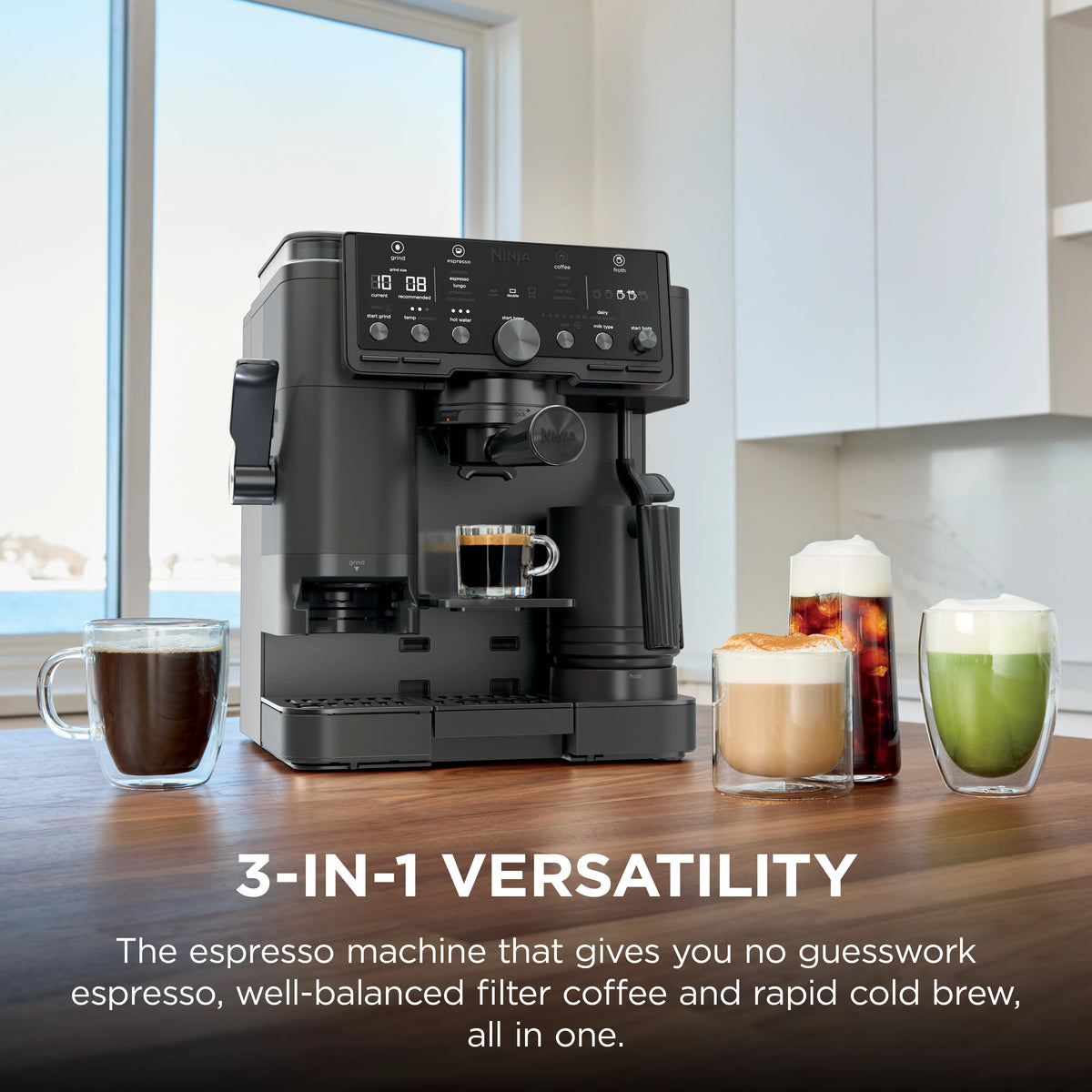 Ninja Luxe Café Pro Espresso Machine - Black on Black | ES701UKBK2