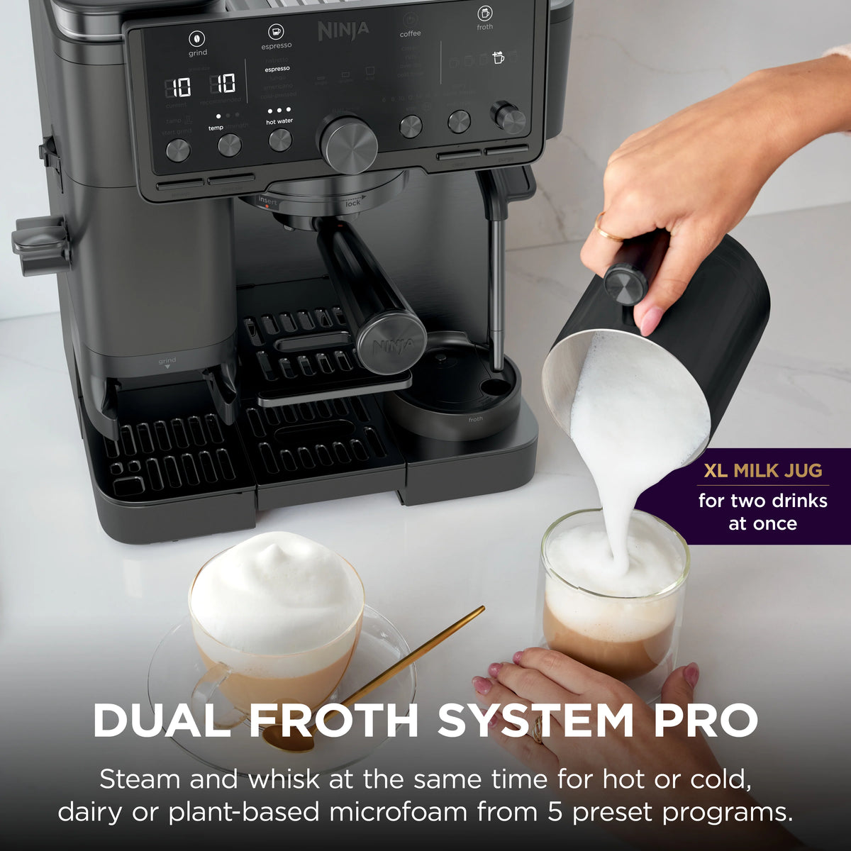 Ninja Luxe Café Pro Espresso Machine - Black on Black | ES701UKBK2