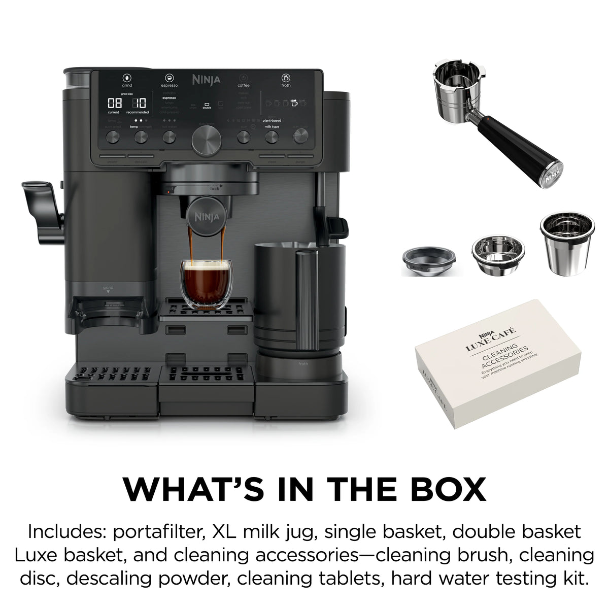 Ninja Luxe Café Pro Espresso Machine - Black on Black | ES701UKBK2