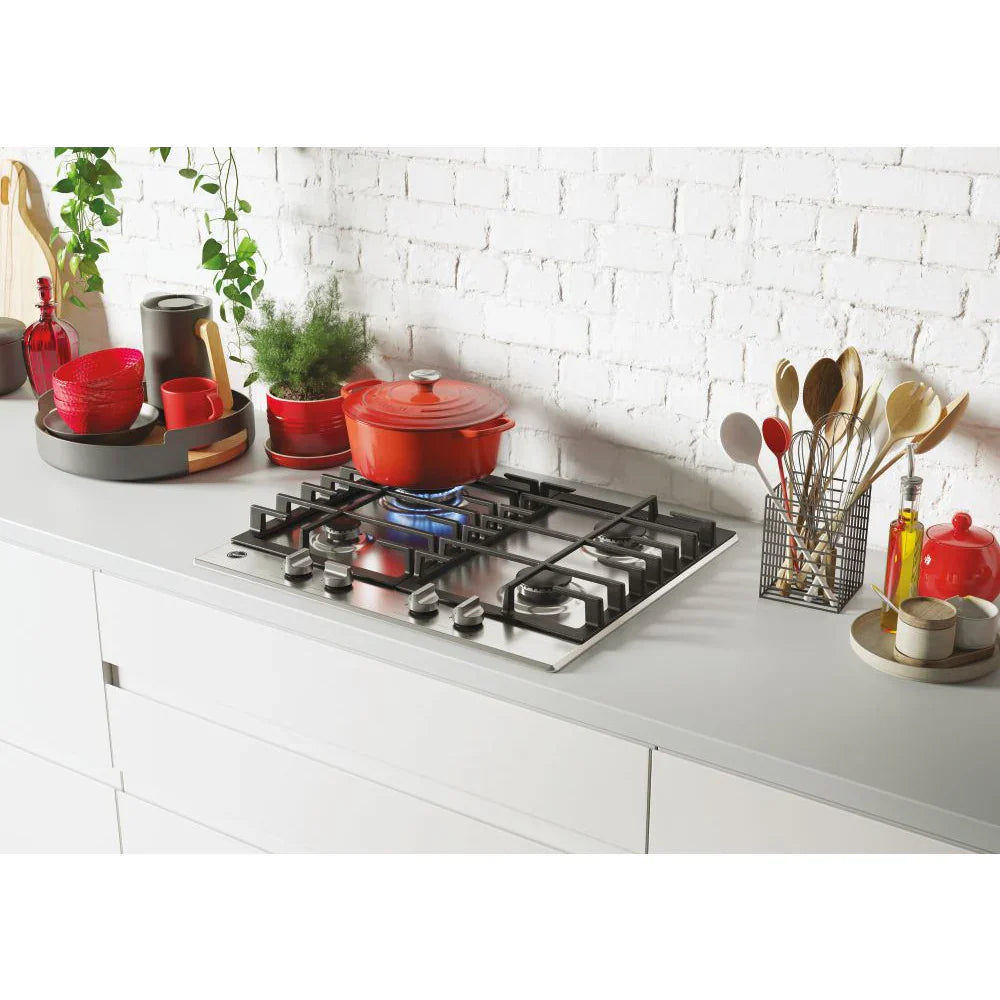 Hoover 4 Burner Built-In Gas Hob - Stainless Steel | HHG6BRK3X