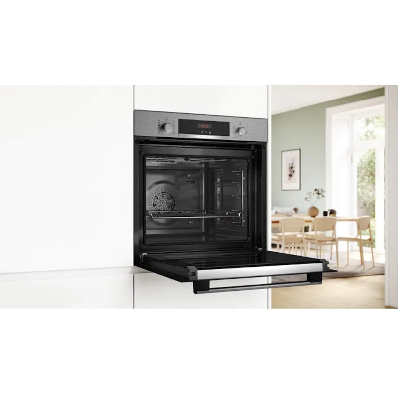 Bosch Series 4 Built-in oven with added steam function 60cm - Black | HQA574BS3B
