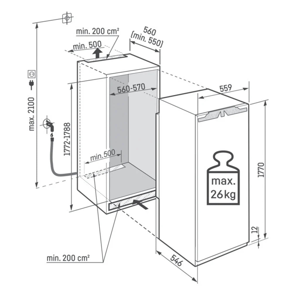 Liebherr Peak Integrated Larder Fridge | IRBCI-5180