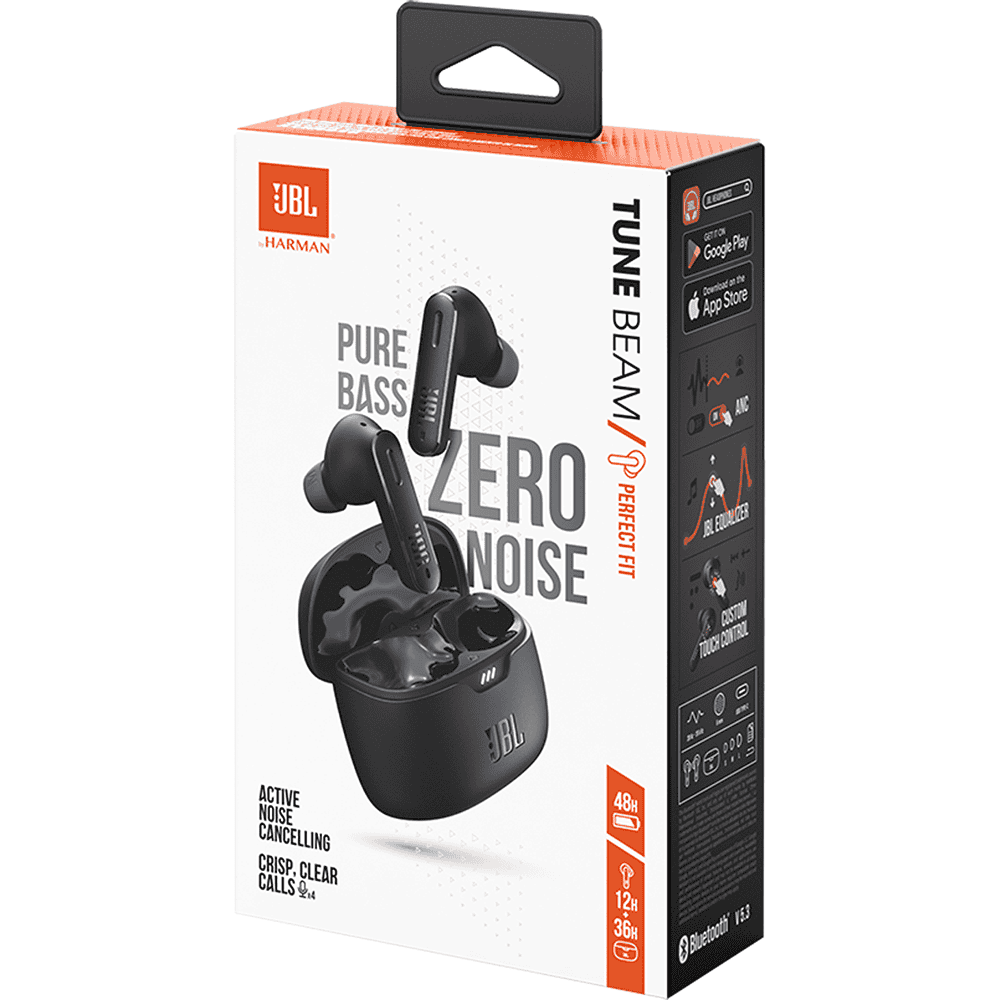 JBL Tune Beam Wireless Earbuds - Black | JBLTBEAMBLK