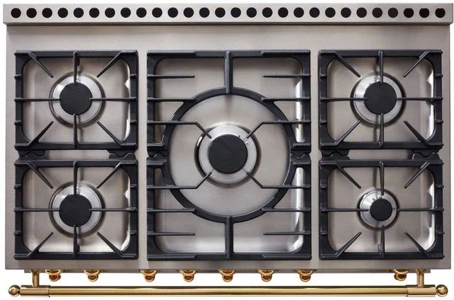 La Cornue CornuFé 110cm Dual Fuel - Ocean & Polished Brass | LCCF110DFOC/PBSS