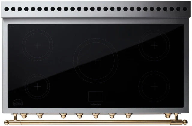 La Cornue CornuFé 110cm Induction - Morning Dew & Polished Brass | LCCF110INDMB/PBSS