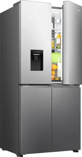 Hisense Freestanding American Fridge Freezer | Non-Plumbed Ice and Water Dispenser | RQ5P470SMIE