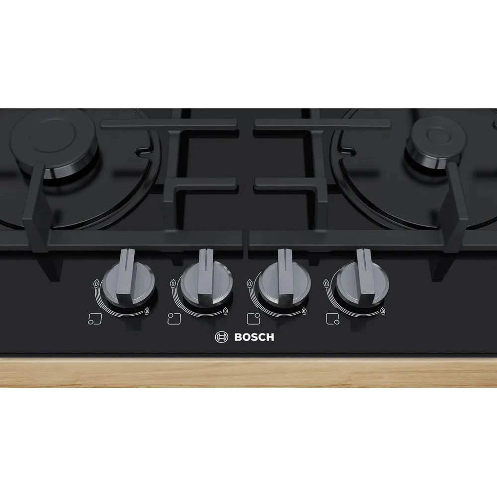Bosch Series 4 60cm Gas Hob Black Glass PNP6B6B90