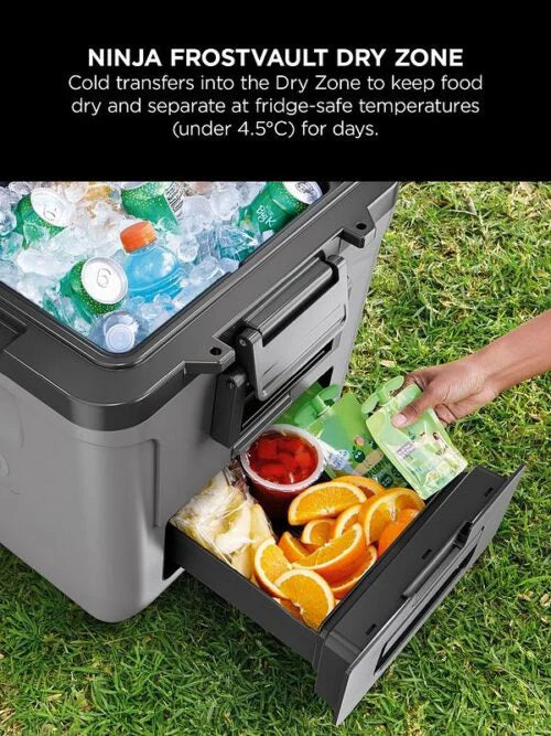 Ninja FrostVault 30QT/28L Wheeled Cooler with Dry Zone - Slate Grey | FB230UKGY