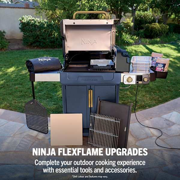 Ninja FlexFlame Gas BBQ & Outdoor Cooking System - Blue & Gold | PG301UKBL