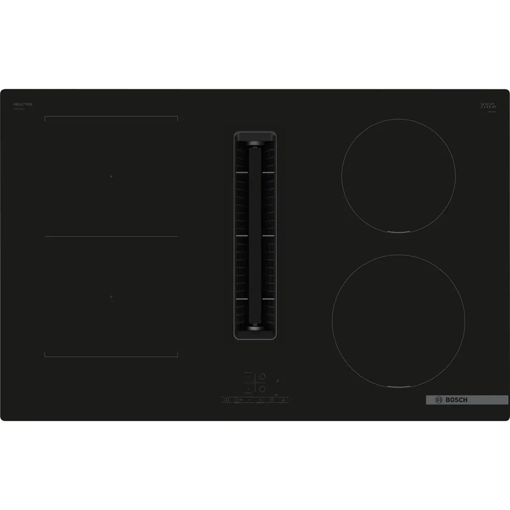 Bosch Series 4 PVS811B16E 80cm venting induction hob, top view