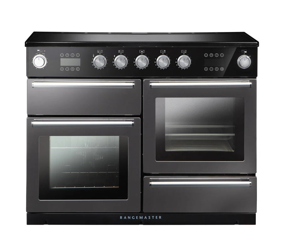 Rangemaster Nexus Steam 110cm Induction Range Cooker - Slate & Chrome | NEX110SOEISL/C