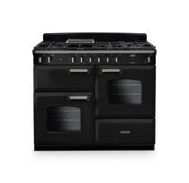 Rangemaster Classic 110cm Dual Fuel Range Cooker - Glossy Black & Chrome | CLO110DFPGBL/CM1