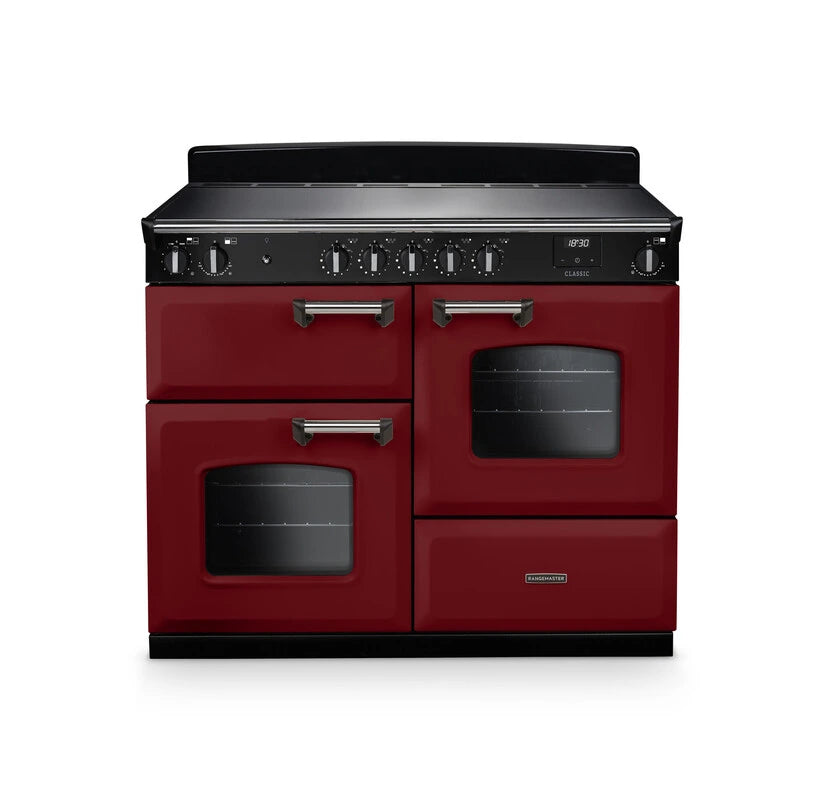 Rangemaster Classic 110cm Induction Range Cooker - Bordeaux & Chrome | CLO110EIPBOR/CM1